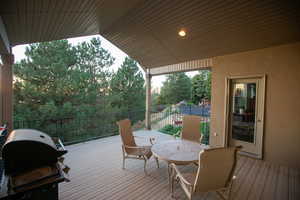 Deck with grilling area