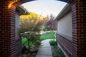 View of home's exterior from front porch