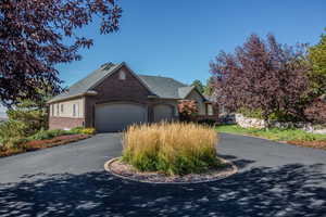 View of home from circular driveway