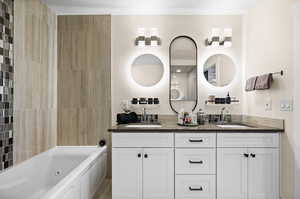 PRIMARY BATHROOM WITH SEPARATE TUB & SHOWER & DUAL VANITIES