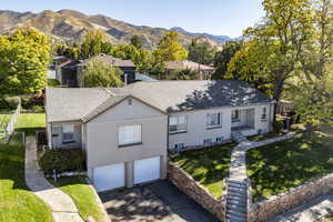 Exterior space with a mountain view