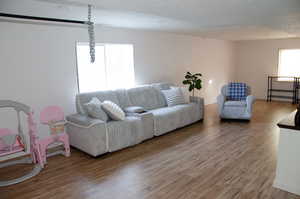 Living room featuring light hardwood / wood-style floors