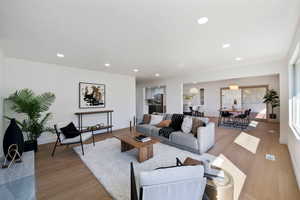 Living room featuring light hardwood / wood-style floors