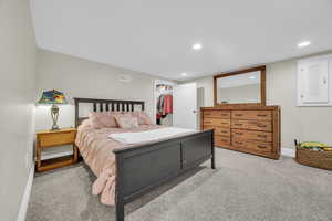 Oversized bedroom with its own walk in cedar closet