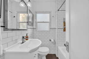 Beautifully finished baths with custom subway tile