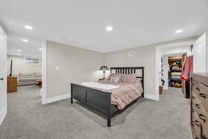 Oversized bedroom with its own walk in cedar closet