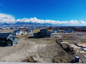 Bird's eye view featuring a mountain view