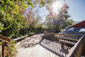 View of 2nd level wooden terrace