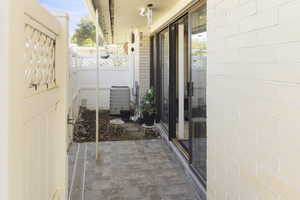 View of patio / terrace featuring central AC