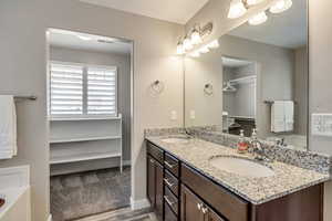 Beautiful Master Bathroom with Walk-In Closet.