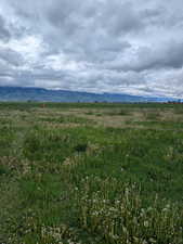 Mountain view with rural landscape