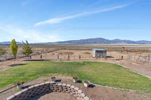 View of mountain feature with a rural view