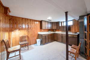 Kitchenette area. A microwave and mini fridge can be added.