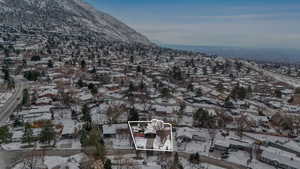 View of aerial view with a mountain view