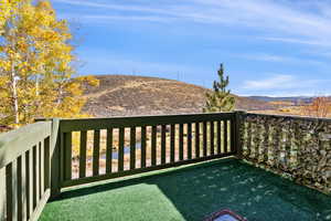 Deck with a mountain view