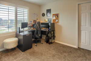 Office featuring carpet flooring