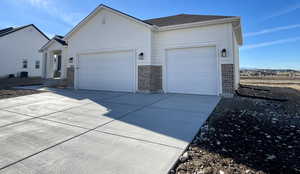 Ranch-style house with a garage