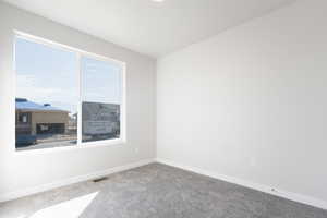 View of carpeted spare room