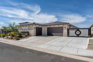 View of front facade with a garage