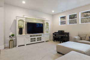 View of carpeted living room