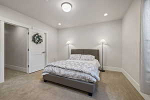 View of carpeted bedroom