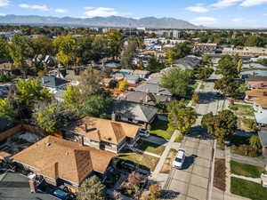 Bird's eye view featuring a mountain view