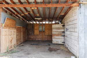 Interior space with vaulted ceiling