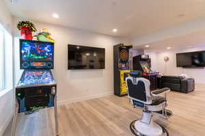 This incredible basement great room offers endless possibilities. It's all set up and ready to go with all furnishing negotiable.