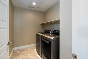 Upstairs laundry room