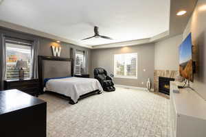 Master bedroom w/ fireplace