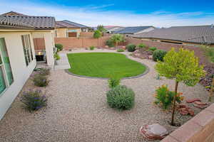 Spacious backyard with room for a future pool.