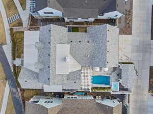 Birds eye view of property