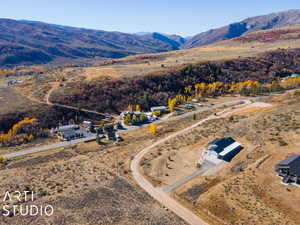 Bird's eye view featuring a mountain view