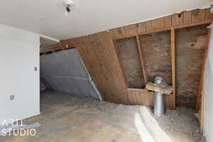 Interior space with wood walls