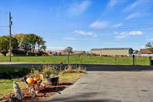 View from driveway looking west