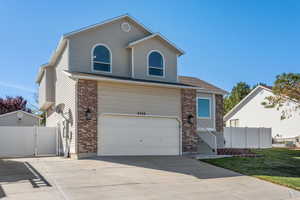 Front facade with a garage