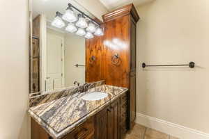 Bathroom featuring vanity