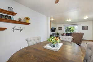 Dining room featuring hardwood / wood-style flooring