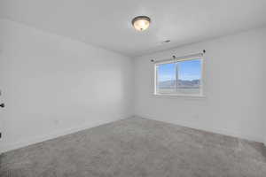 Unfurnished room with carpet floors