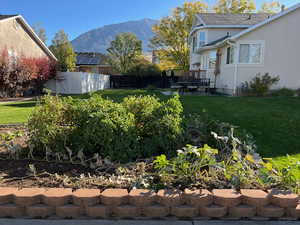 View of yard featuring a mountain view