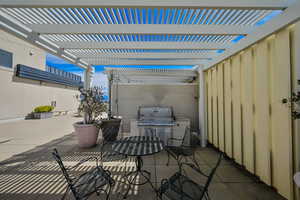 Rooftop patio area.