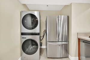 LG washer and dryer, LG refrigerator appliances included.