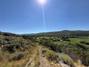 Northern view overlooking Woodland Valley and Provo River from NE corner of property at end of Patrias Bench Lane