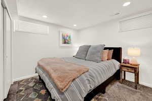 View of carpeted bedroom