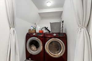 Laundry area with independent washer and dryer