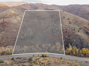 Aerial view with a mountain view