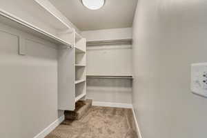 Walk in closet with great lighting