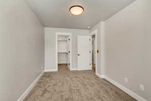 Bedroom 3: Unfurnished bedroom with a spacious walk-in closet, light carpet