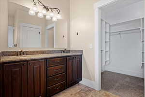 Bathroom featuring vanity