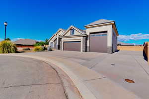 View of front facade with a garage